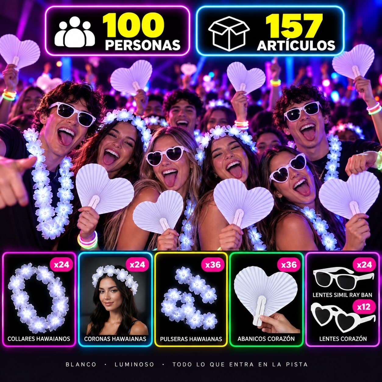 Combo white 100 personas