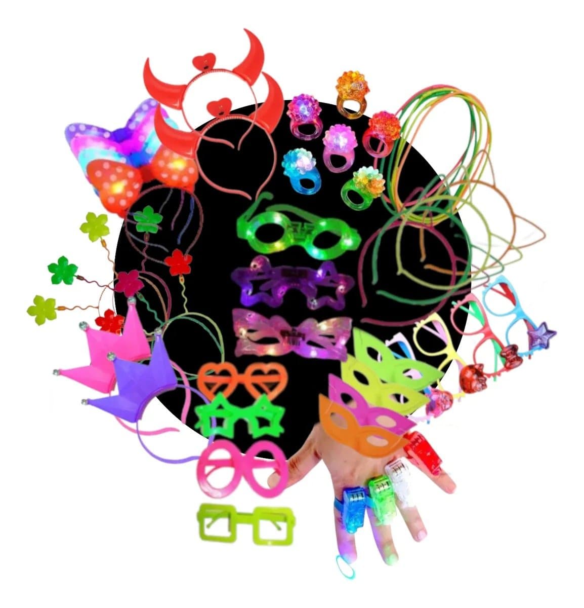 Combo cotillon fluo/luminoso 30 a 50 personas