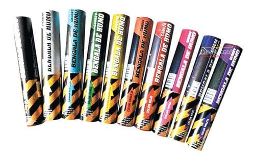 Promo 10 bengalas de humo surtidos