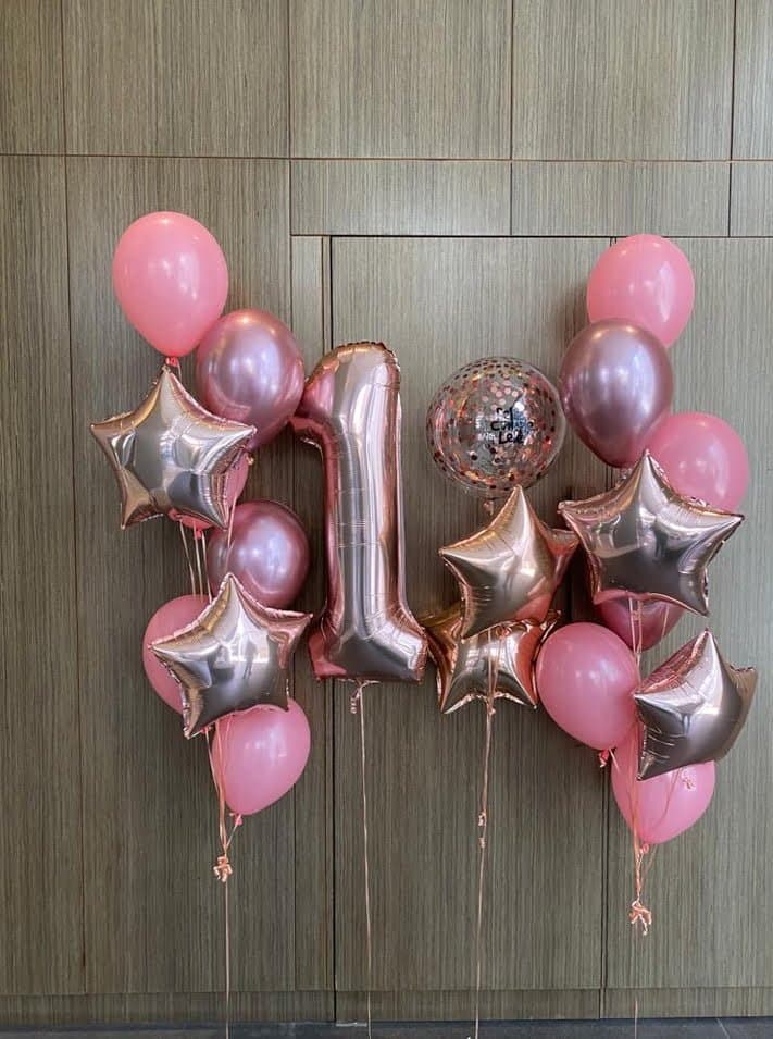 Globos en helio para cumpleaños de 1 año - Imagen principal