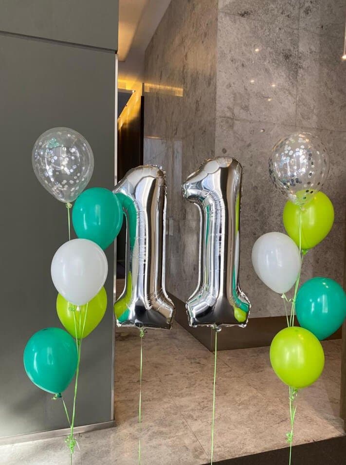 Globos de edad + ramitos en helio - Imagen principal