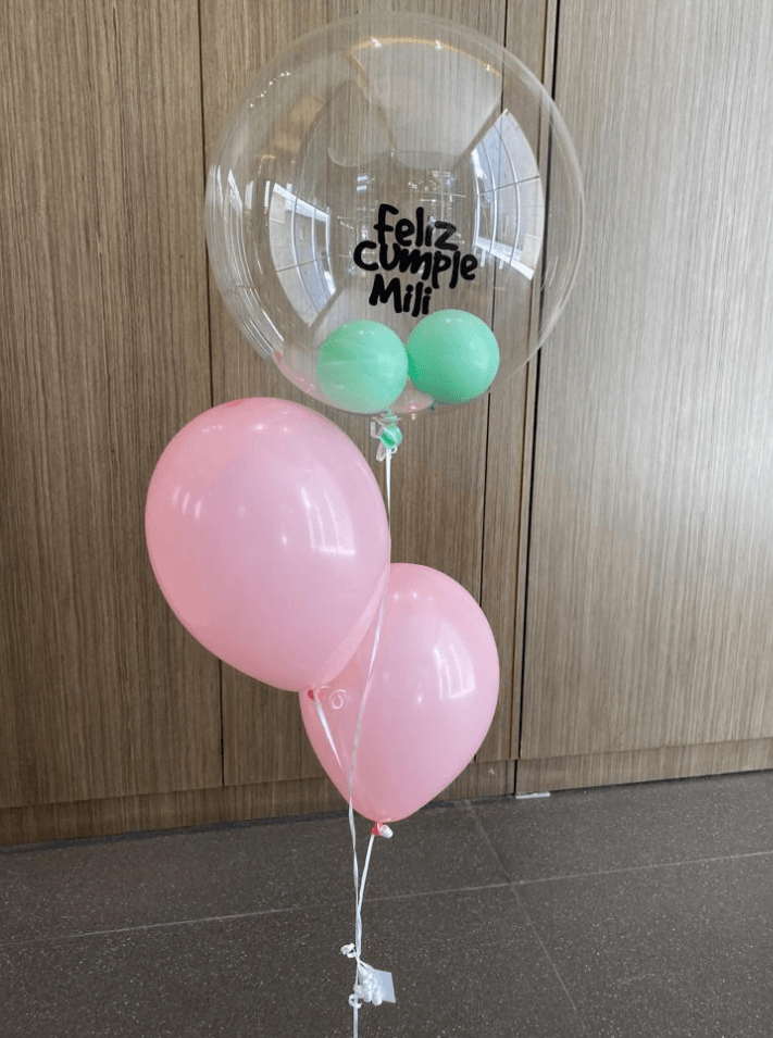 Globo burbuja + látex en helio - Imagen principal