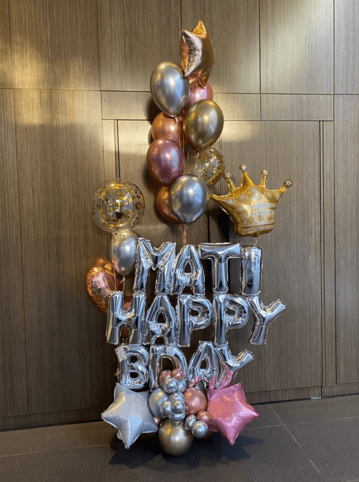 Bouquet Happy Bday premium + nombre - Imagen principal
