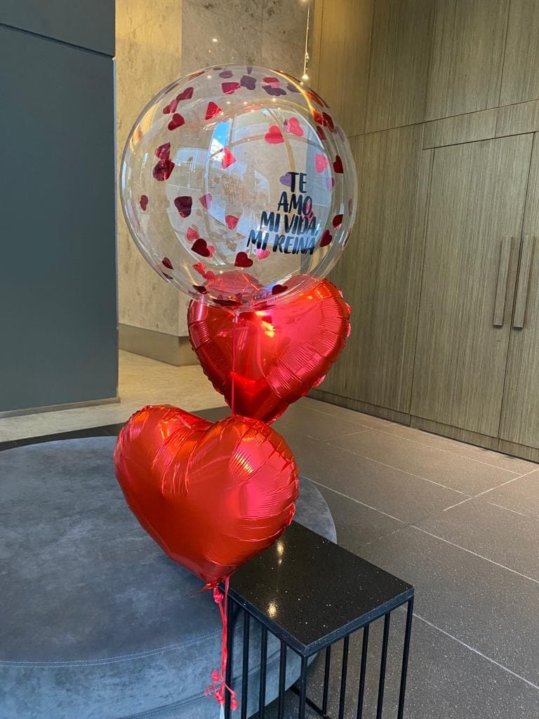 Globo burbuja + corazones - Imagen principal