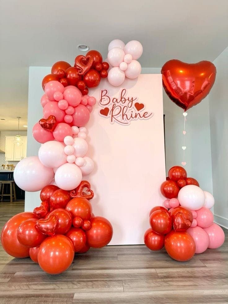 Arco de globos + corazón en helio - Imagen principal
