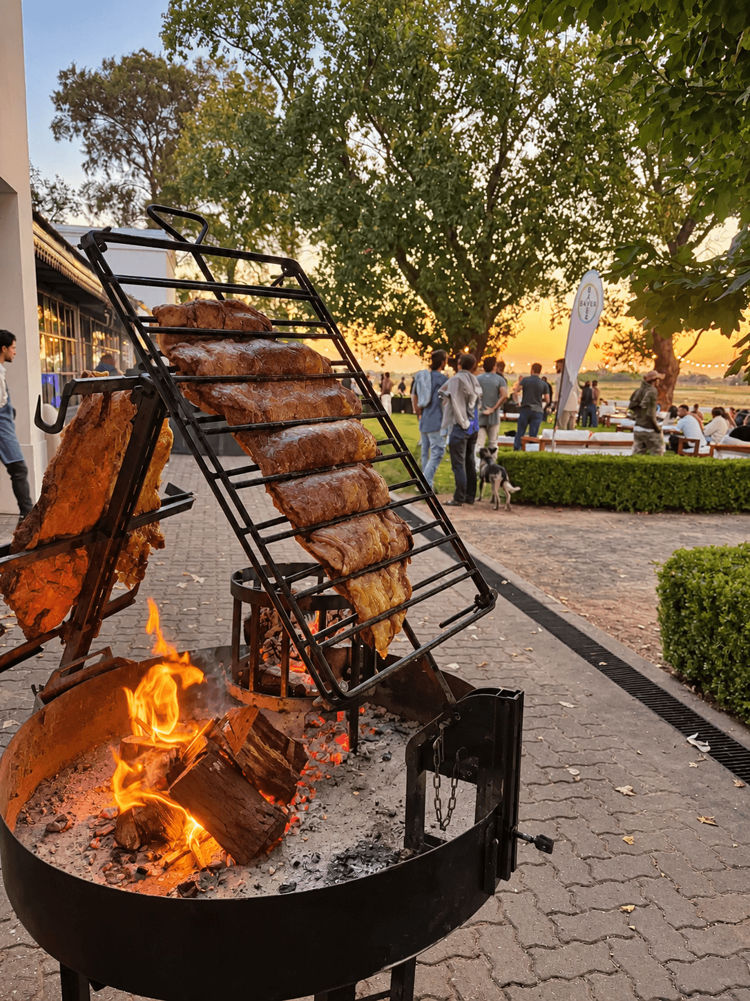 Asado a la leña