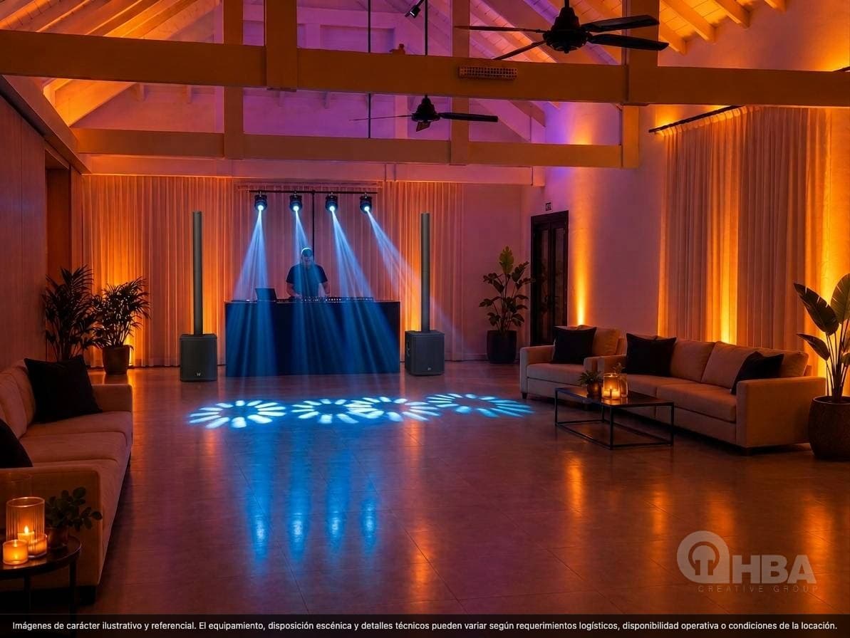 Pack Fest: DJ, sonido potente, luces robóticas y máquina de humo