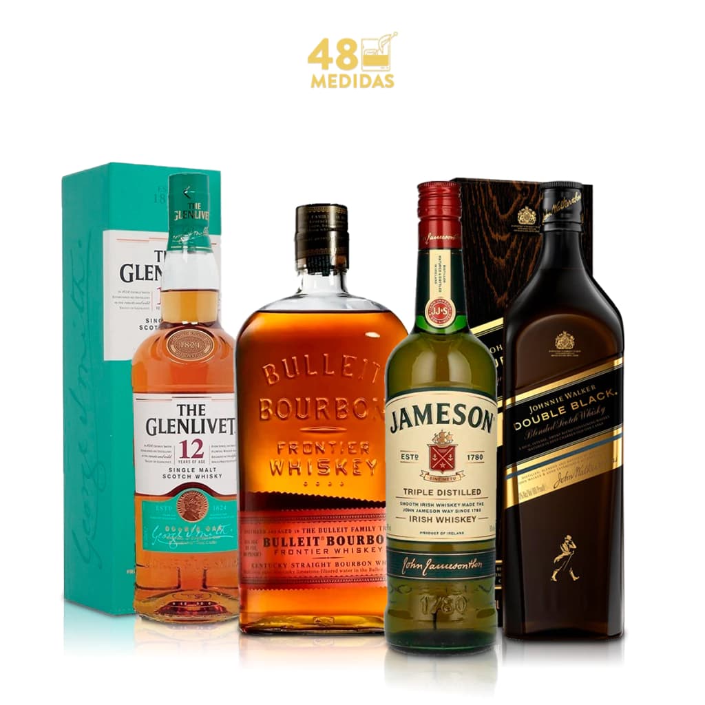 Pack Whisky Selección · Jameson, Bulleit, Double Black y Glenlivet 12 - Imagen principal