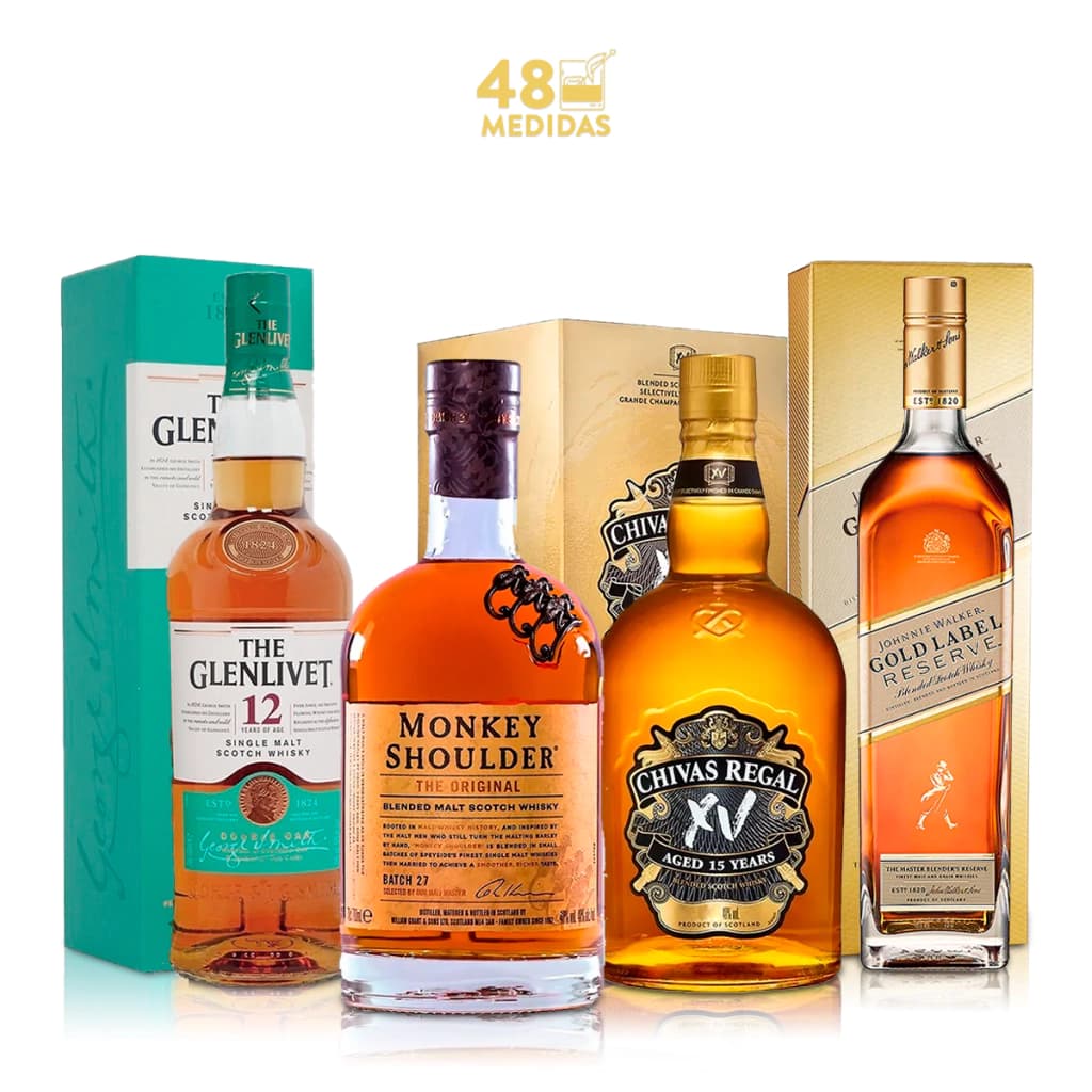 Pack Whisky Premium · Chivas XV, Gold Label Reserve y Monkey Shoulder - Imagen principal