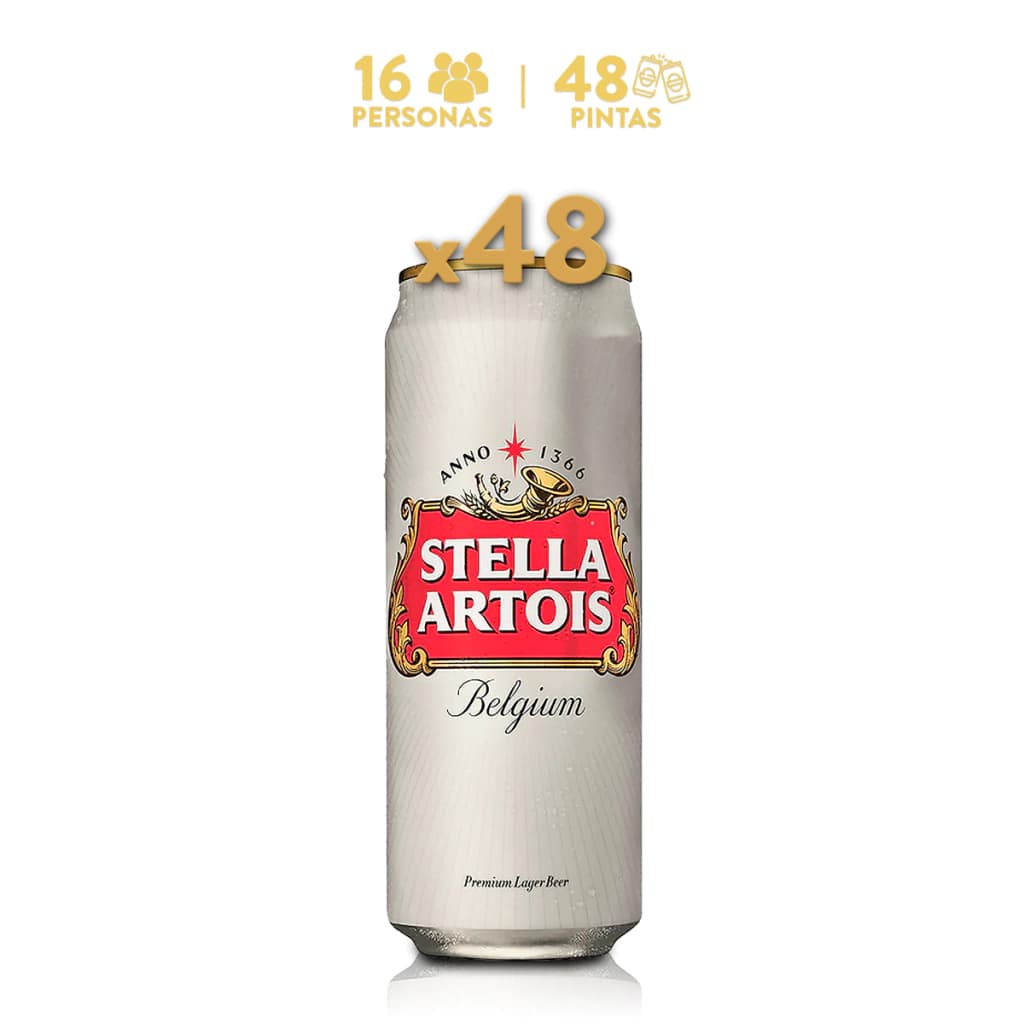 Pack Cerveza Stella Artois · 48 latas de 473 ml