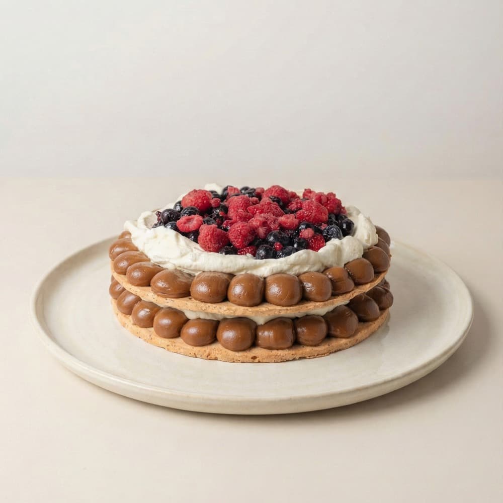 Torta Sablée de almendras con frutos rojos de 22 cm - Imagen principal