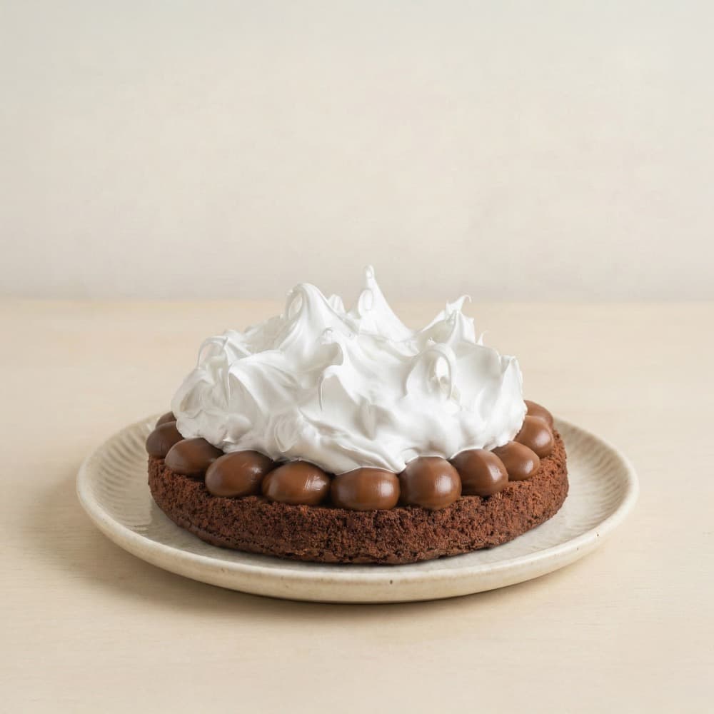 Torta Brownie con dulce de leche y merengue de 22 cm
